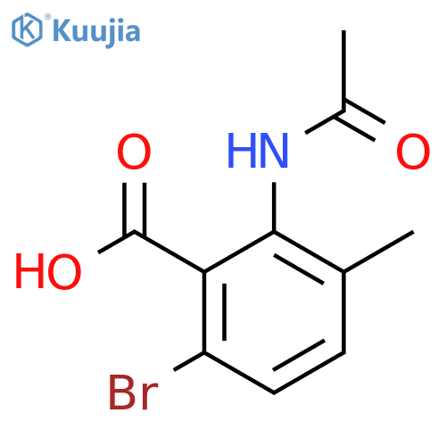 6-Bromo-2-acetamido-3-methylbenzoic acid structure