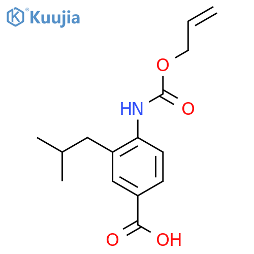 3-(2-Methylpropyl)-4-{[(prop-2-en-1-yloxy)carbonyl]amino}benzoic acid structure