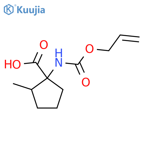 2-methyl-1-{(prop-2-en-1-yloxy)carbonylamino}cyclopentane-1-carboxylic acid structure
