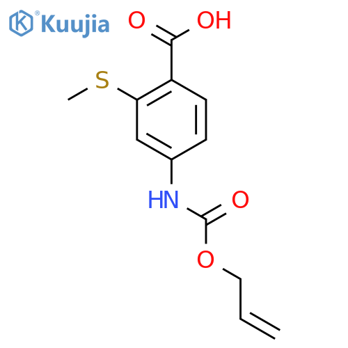 2-(methylsulfanyl)-4-{(prop-2-en-1-yloxy)carbonylamino}benzoic acid structure