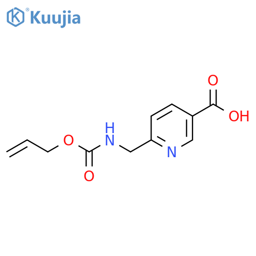 6-({(prop-2-en-1-yloxy)carbonylamino}methyl)pyridine-3-carboxylic acid structure