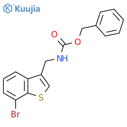 benzyl N-(7-bromo-1-benzothiophen-3-yl)methylcarbamate structure