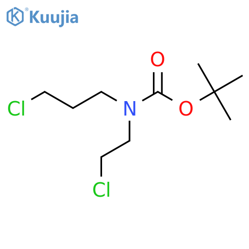 tert-butyl N-(2-chloroethyl)-N-(3-chloropropyl)carbamate structure