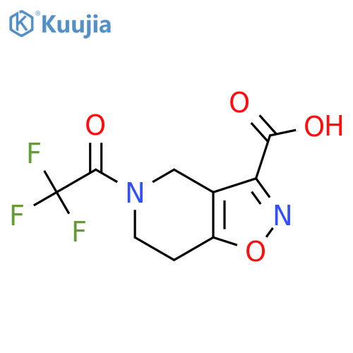 5-(trifluoroacetyl)-4H,5H,6H,7H-1,2oxazolo4,5-cpyridine-3-carboxylic acid structure