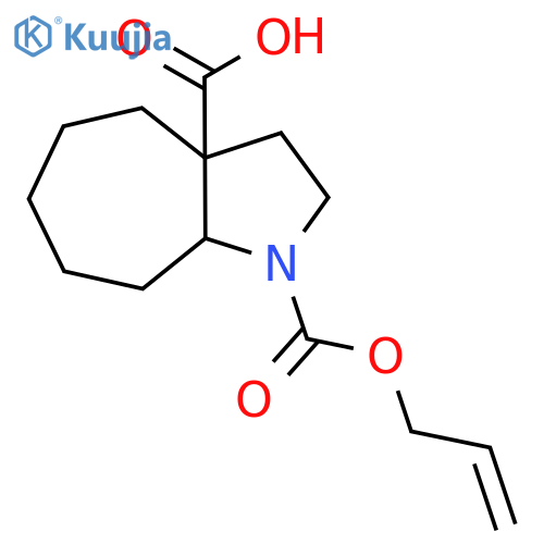 1-(prop-2-en-1-yloxy)carbonyl-decahydrocycloheptabpyrrole-3a-carboxylic acid structure