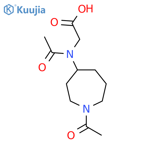 2-N-(1-acetylazepan-4-yl)acetamidoacetic acid structure