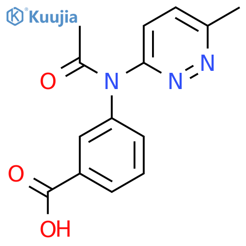 3-N-(6-methylpyridazin-3-yl)acetamidobenzoic acid structure
