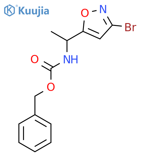 benzyl N-1-(3-bromo-1,2-oxazol-5-yl)ethylcarbamate structure