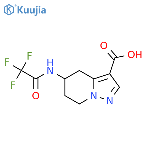 5-(2,2,2-trifluoroacetamido)-4H,5H,6H,7H-pyrazolo[1,5-a]pyridine-3-carboxylic acid structure