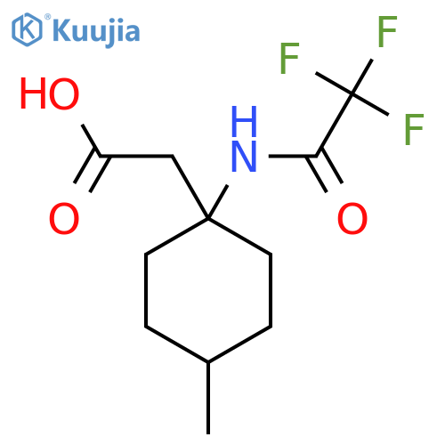 2-4-methyl-1-(2,2,2-trifluoroacetamido)cyclohexylacetic acid structure