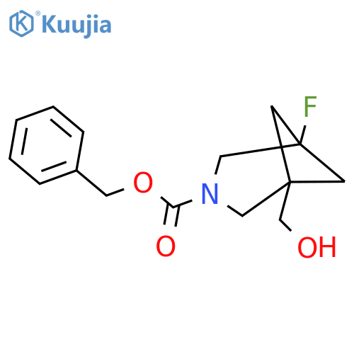 Benzyl 1-fluoro-5-(hydroxymethyl)-3-azabicyclo[3.1.1]heptane-3-carboxylate structure