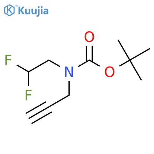 tert-butyl N-(2,2-difluoroethyl)-N-(prop-2-yn-1-yl)carbamate structure