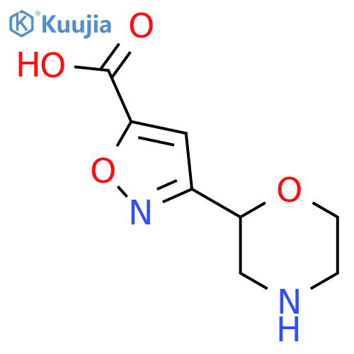 3-(Morpholin-2-yl)-1,2-oxazole-5-carboxylic acid structure