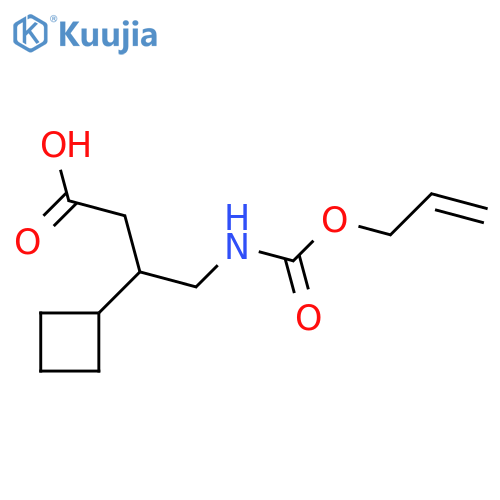 3-cyclobutyl-4-{(prop-2-en-1-yloxy)carbonylamino}butanoic acid structure