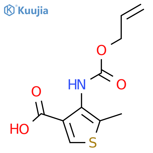 5-methyl-4-{(prop-2-en-1-yloxy)carbonylamino}thiophene-3-carboxylic acid structure