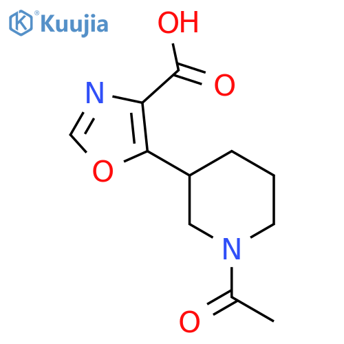 5-(1-Acetylpiperidin-3-yl)-1,3-oxazole-4-carboxylic acid structure