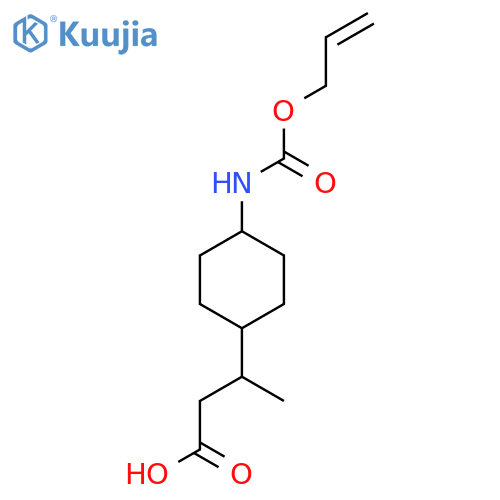 3-(4-{(prop-2-en-1-yloxy)carbonylamino}cyclohexyl)butanoic acid structure