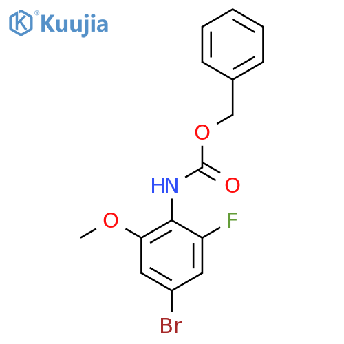 benzyl N-(4-bromo-2-fluoro-6-methoxyphenyl)carbamate structure