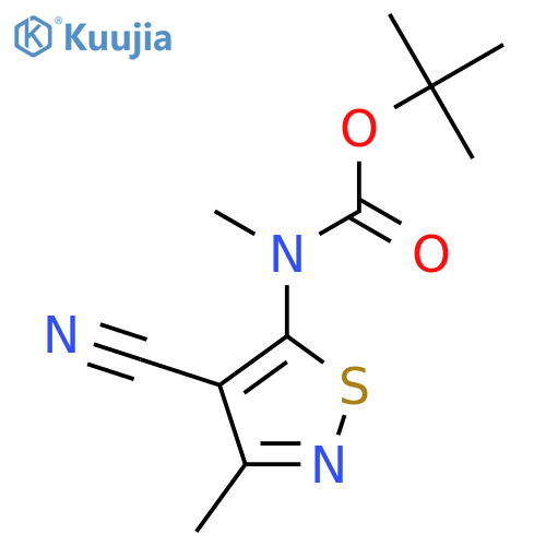 tert-butyl N-(4-cyano-3-methyl-1,2-thiazol-5-yl)-N-methylcarbamate structure