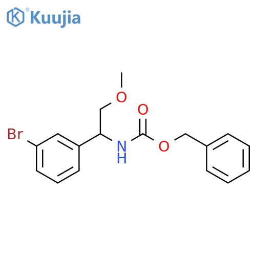 benzyl N-1-(3-bromophenyl)-2-methoxyethylcarbamate structure