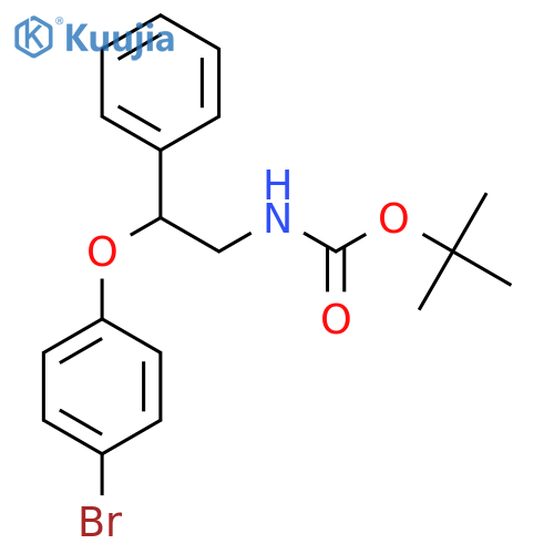 tert-butyl N-2-(4-bromophenoxy)-2-phenylethylcarbamate structure