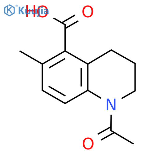 1-Acetyl-6-methyl-1,2,3,4-tetrahydroquinoline-5-carboxylic acid structure