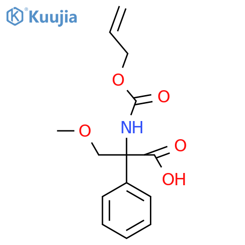 3-Methoxy-2-phenyl-2-{[(prop-2-en-1-yloxy)carbonyl]amino}propanoic acid structure