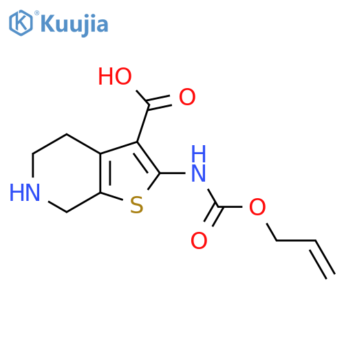 2-{(prop-2-en-1-yloxy)carbonylamino}-4H,5H,6H,7H-thieno2,3-cpyridine-3-carboxylic acid structure