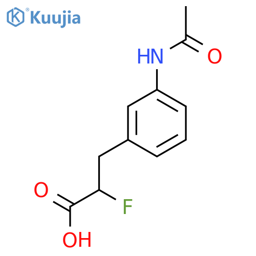 3-(3-Acetamidophenyl)-2-fluoropropanoic acid structure