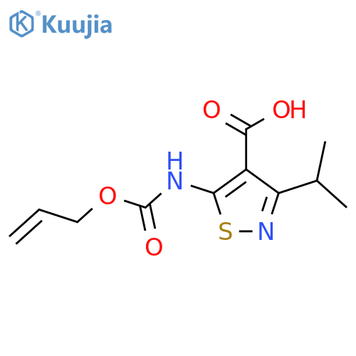 5-{(prop-2-en-1-yloxy)carbonylamino}-3-(propan-2-yl)-1,2-thiazole-4-carboxylic acid structure