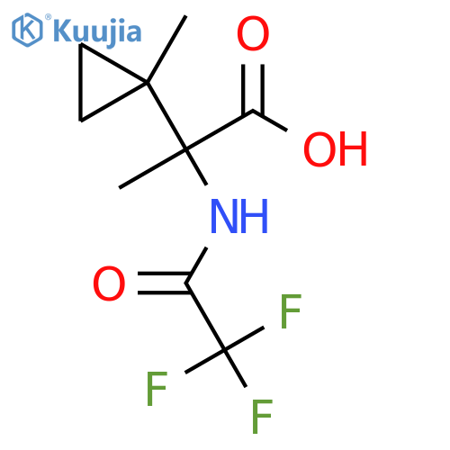 2-(1-Methylcyclopropyl)-2-(2,2,2-trifluoroacetamido)propanoic acid structure