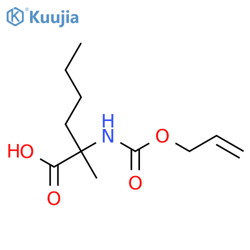 2-Methyl-2-{[(prop-2-en-1-yloxy)carbonyl]amino}hexanoic acid structure
