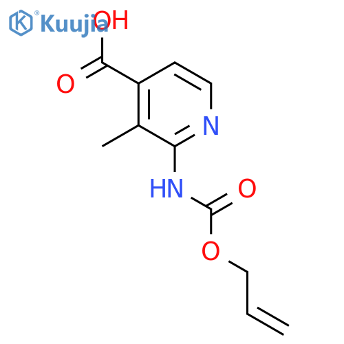 3-methyl-2-{(prop-2-en-1-yloxy)carbonylamino}pyridine-4-carboxylic acid structure