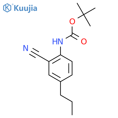 tert-butyl N-(2-cyano-4-propylphenyl)carbamate structure