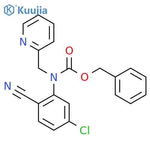 benzyl N-(5-chloro-2-cyanophenyl)-N-(pyridin-2-yl)methylcarbamate structure