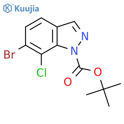 tert-butyl 6-bromo-7-chloro-1H-indazole-1-carboxylate structure