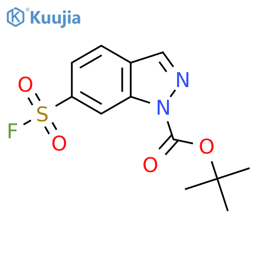 tert-butyl 6-(fluorosulfonyl)-1H-indazole-1-carboxylate structure