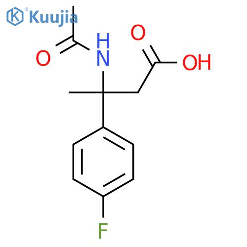 3-Acetamido-3-(4-fluorophenyl)butanoic acid structure