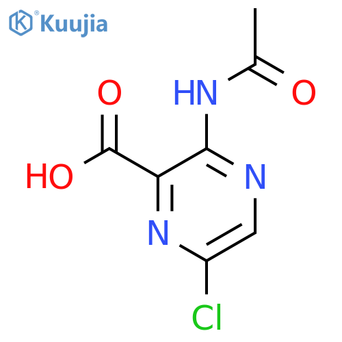 6-Chloro-3-acetamidopyrazine-2-carboxylic acid structure