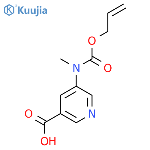 5-{methyl(prop-2-en-1-yloxy)carbonylamino}pyridine-3-carboxylic acid structure