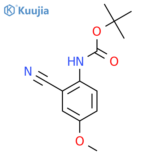 tert-butyl N-(2-cyano-4-methoxyphenyl)carbamate structure