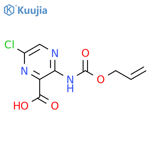6-chloro-3-{(prop-2-en-1-yloxy)carbonylamino}pyrazine-2-carboxylic acid structure