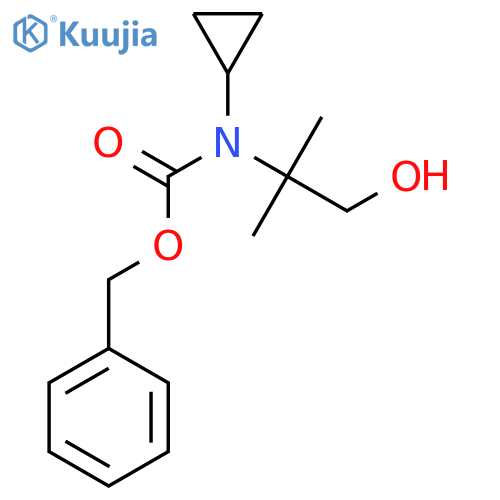 benzyl N-cyclopropyl-N-(1-hydroxy-2-methylpropan-2-yl)carbamate structure