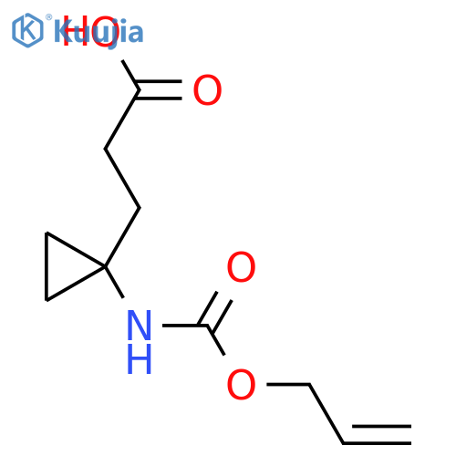 3-(1-{(prop-2-en-1-yloxy)carbonylamino}cyclopropyl)propanoic acid structure
