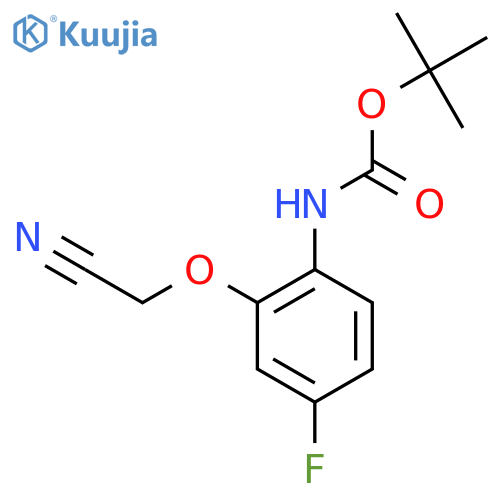 tert-butyl N-2-(cyanomethoxy)-4-fluorophenylcarbamate structure