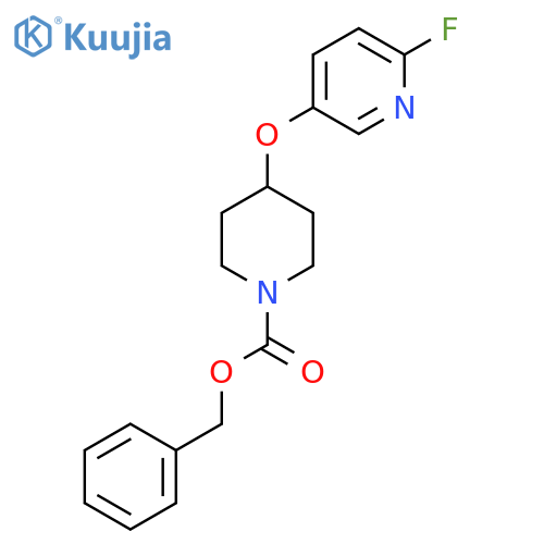 Benzyl 4-[(6-fluoropyridin-3-yl)oxy]piperidine-1-carboxylate structure