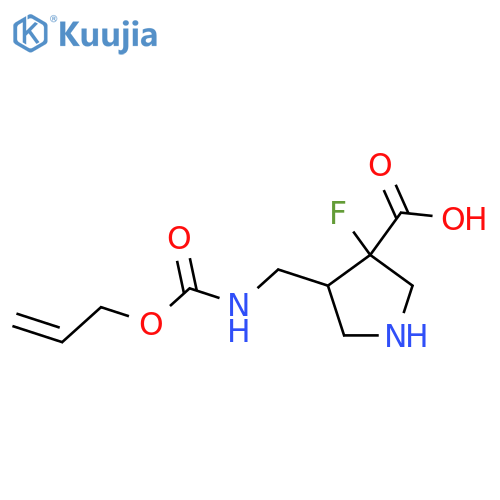 3-fluoro-4-({(prop-2-en-1-yloxy)carbonylamino}methyl)pyrrolidine-3-carboxylic acid structure
