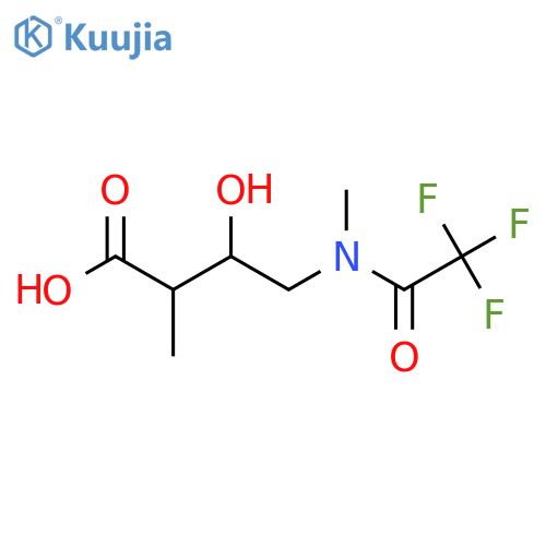 3-hydroxy-2-methyl-4-(2,2,2-trifluoro-N-methylacetamido)butanoic acid structure