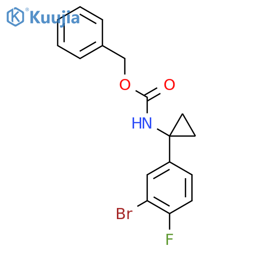 benzyl N-1-(3-bromo-4-fluorophenyl)cyclopropylcarbamate structure
