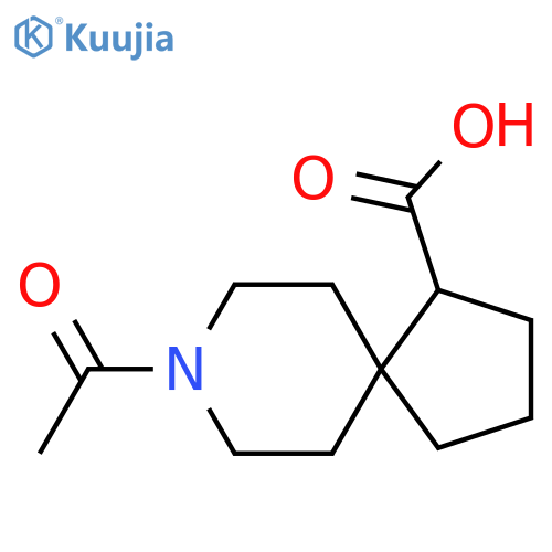 8-acetyl-8-azaspiro4.5decane-1-carboxylic acid structure